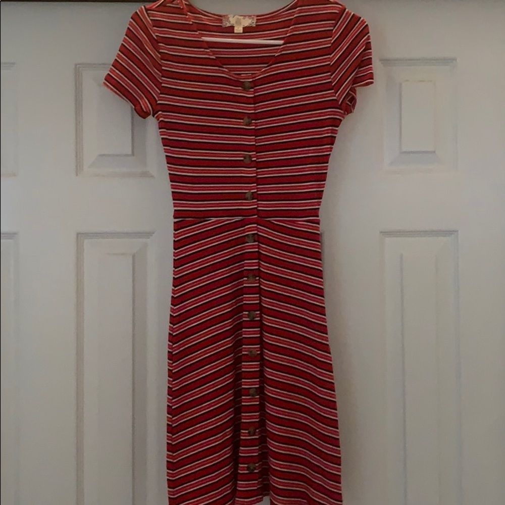 Red striped dress